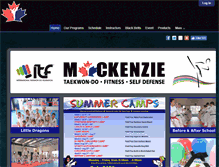 Tablet Screenshot of mackenzie-taekwondo.com